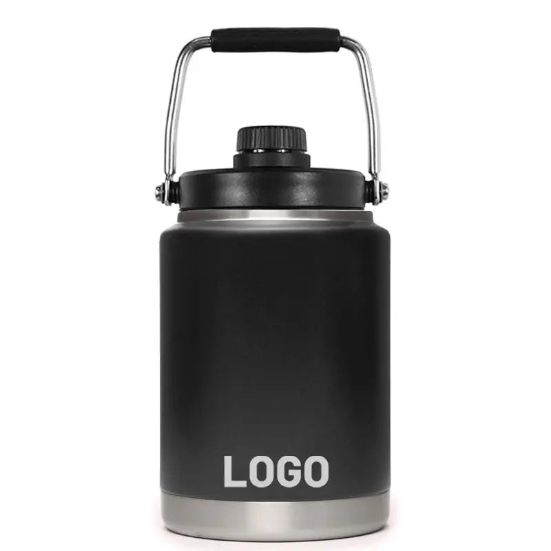 Large Capacity 128oz/64oz Stainless Steel Vacuum Insulated Travel Water Bottle Heavy Duty 12-24 Hours Thermal Performance