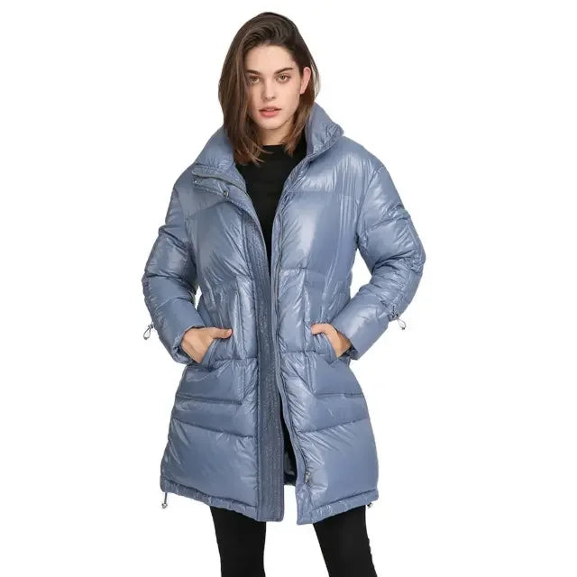 2024 Custom Fashion Casual Men's Hooded Wool Lining Polyester Filled Bubble Long Plus Size Quilted Winter Jacket