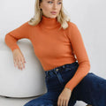 2025 Autumn Women's Turtleneck Knit Base Layer Euro-American Style Pullover Sweater-6