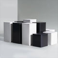 White Metal Cans of Matcha Spices Square Metal Cans Small Tin Box for Matcha Storage Tea Tin Box