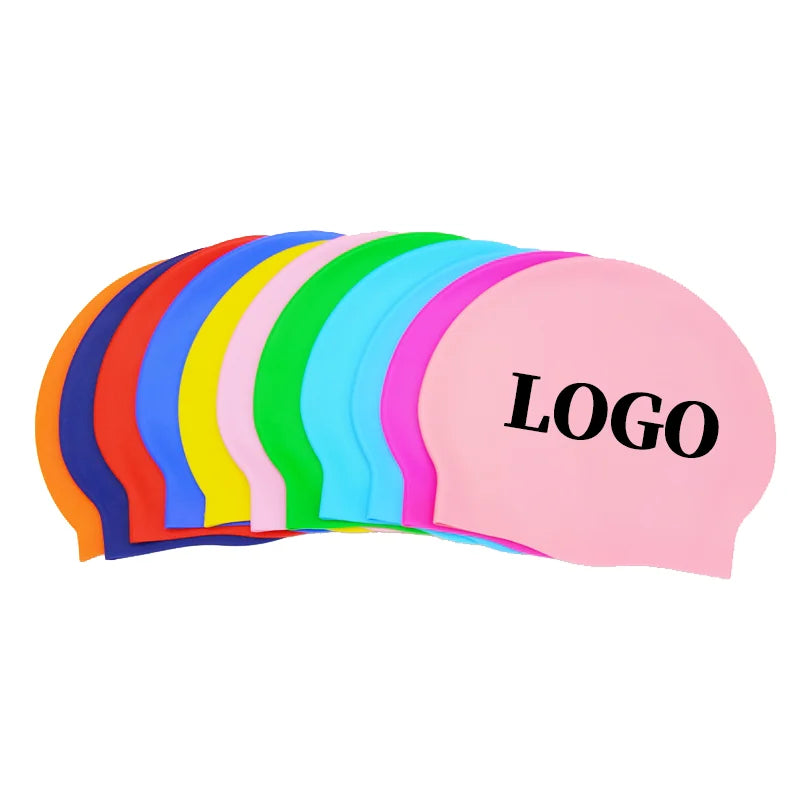 Customise Competition Swimming Cap Adults Silicone Custom Print Swim Cap Swimming Caps Silicone with logo Dongguan