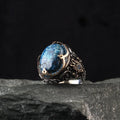 Hot New Azuris Men's 925 Sterling Silver Ring Ottoman Style with Natural Stone Direct From Turkey VALKH1901 Sale