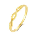 Hot Selling 925 Sterling Silver Jewelry Custom Zircon Diamond 18k Glod Circle Irregular Simple Charm Rings for Wedding Party