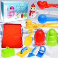 12Pcs Winter Snowball Tool Kit with Handle for Snow Ball Shapes Fights Duck for Kids Adults Outdoor Sand Molds Beach Toys