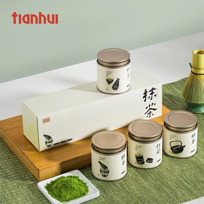 Tianhui Empty Matcha Powder Cans for Matcha Packaging 30g 50g 100g Storage Container