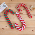 Low MOQ Christmas Cotton Rope Dog Toys Xmas Walking Stick Shape Teeth Chew Toy Braided Dog Juguete Perro Cleaning Toy