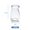 100ml   Square Candy Tea Storage Jar with Plastic Lid  Glass Yogurt Bottle Pudding Jar  Fresh Milk Bottle