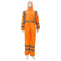 Microporous Clothing Orange Hi-Vis Coverall One-piece Anti-dust Coverall Workwear
