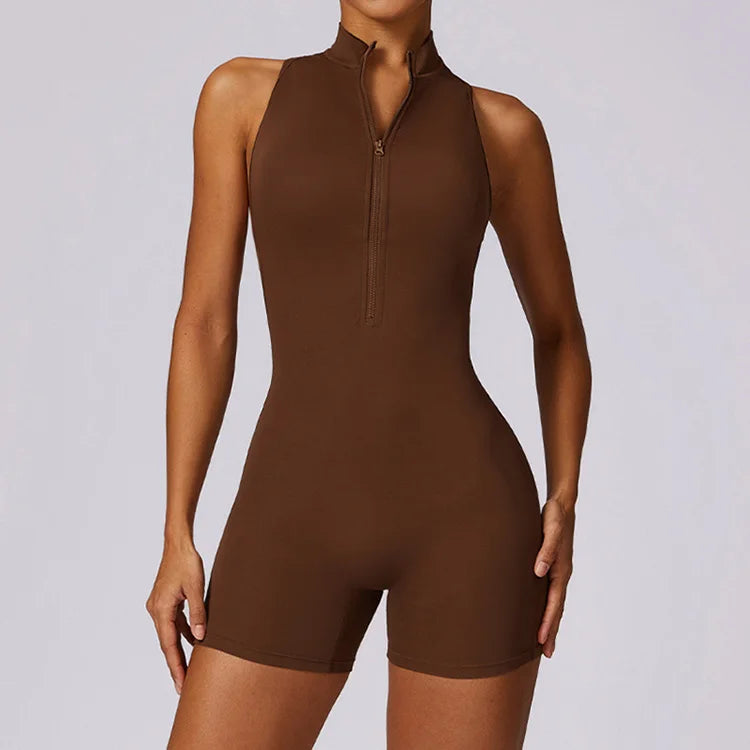 Knitted Women V Neck Short Sleeve Bodycon Colorful Stripe Short Lady Streetwear Jumpsuit