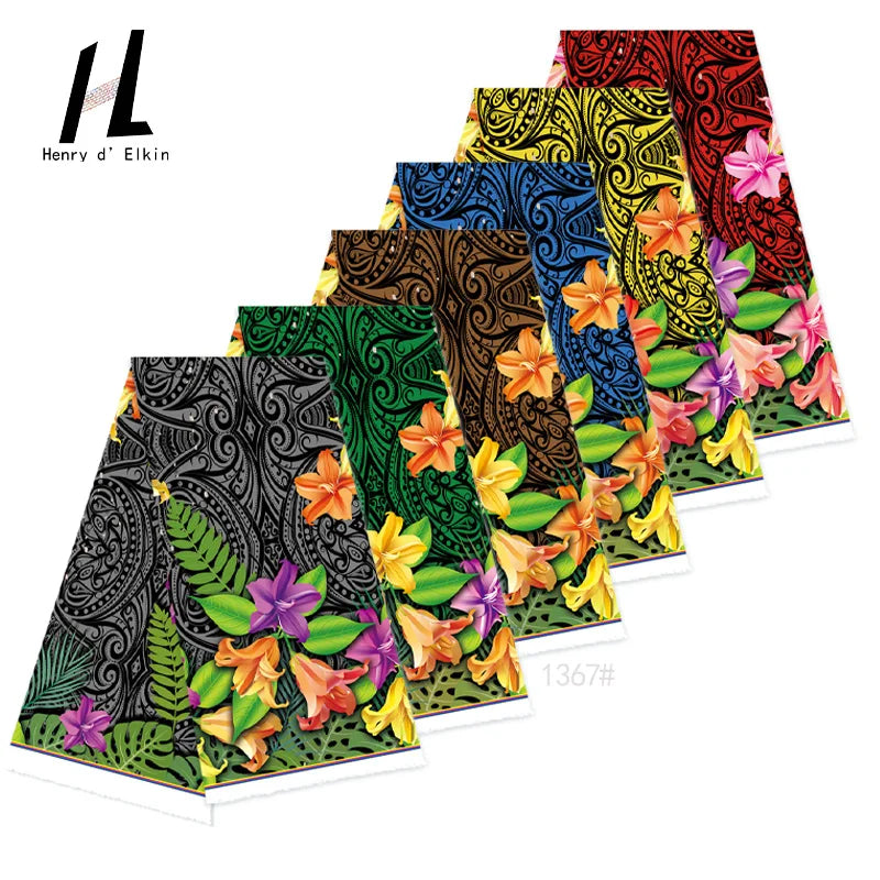 Hight Quality of Digital Floral Print Fabric 100% Polyester Printing Fabrics Hot Selling Design for Garments