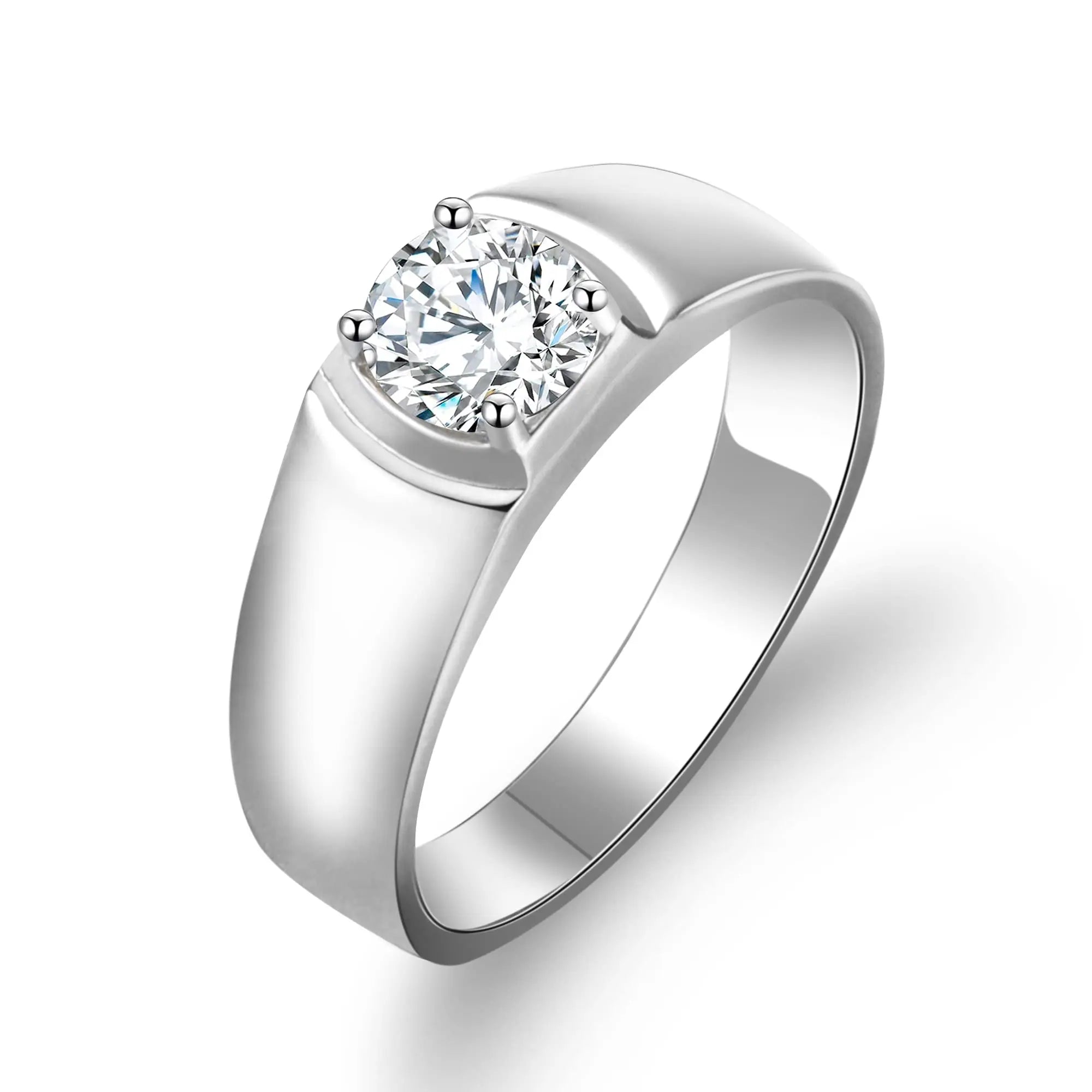 Best Moissanite Rings Mens Wedding Ring With Single Diamond Single Diamond Wedding Ring