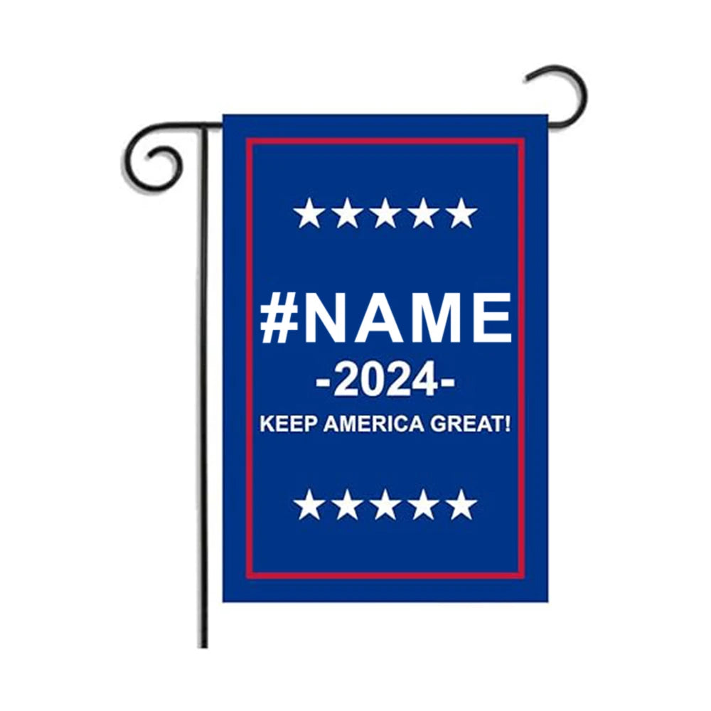 2024 Custom Double Sided Personalized Digital Printing Eco-Friendly Polyester 12x18IN Durable Aluminum Flagpole Lawn Flag Take