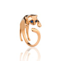 Azuris 925 Sterling Silver Adjustable Cat Ring