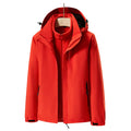 Unisex SK High-Grade Three-in-One Winter Coat Stand Windproof Waterproof Fleece Jacket for Men's Leisure Mountaineering Zipper