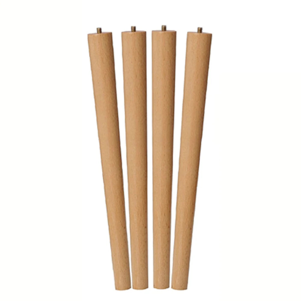 whole sale Rubber wooden furniture legs tapered table legs wood chair support for office Made in Cambodia