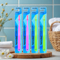 Concise  Design Flat Toothbrush With a Hole at the Handle Bottom Soft Bristle for Adult Home Use