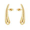 Latest 18K Gold Plated Stainless Steel Jewelry Crystal WaterDrop Earring Fashion Teardrop for Women Accessories Earrings E241544