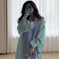 Ethnic Clothing Saudi Arabian Muslim Embroidered Abaya Dress Kaftan for Women Ramadan Party