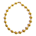 2025 New Fashion Exaggerated Brass Shiny Metal Ball Beaded Necklace Short Sweater Chain Jewelry Factory Wholesale