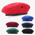 Customized LOGO Maroon Cotton Outdoor Keep Warm Training Beret Cap