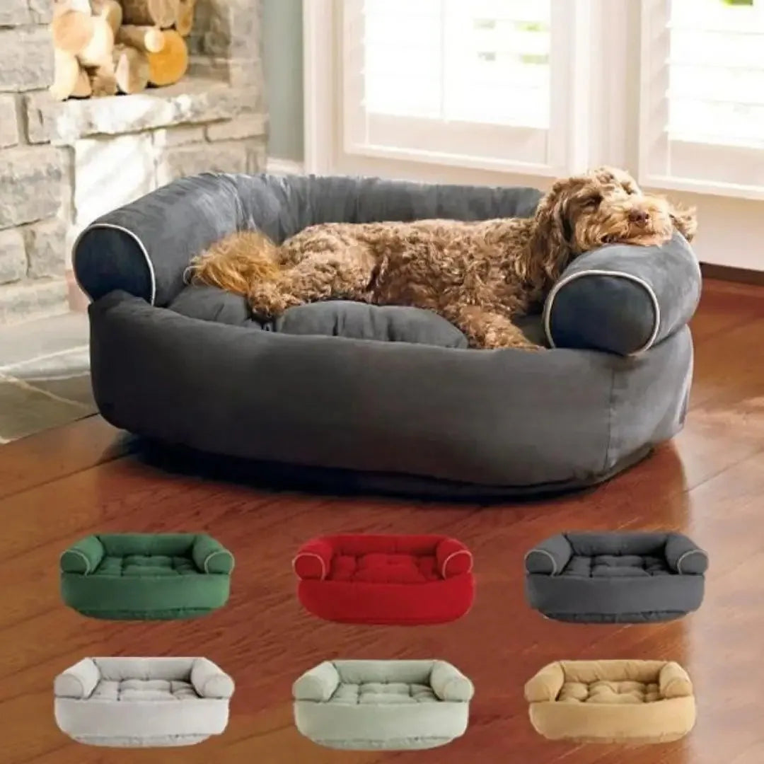 Removable Washable Wholesale Winter High-end Pet Dog Sofa Bed Kennel Thickening Cushion Deep Sleep Pet Bedding