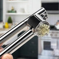 Stainless Steel Garlic Press Crusher with Handle Kitchen Manual Garlic Mincer Tool