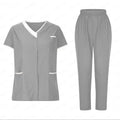 Quality Medical Uniform Nursing Uniform Pet Grooming Institution Scrubs Set Spa Uniforms Unisex V-Neck Work Tops Pants Set
