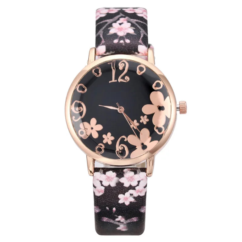 Fenyi Wholesale Casual Retro Unique Design Business Made in China Cheap Flower Fashion Ladies Quartz Watch for Women