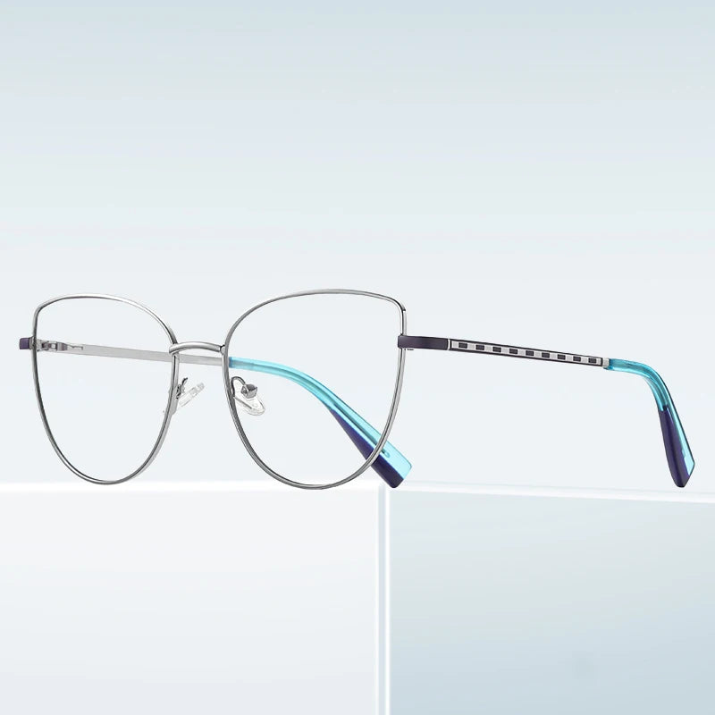 New Arrival Eyeglasses Frame Trendy Metal Optical Glasses Frame Cut Blue Light Custom Logo Eyeglass