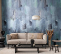 Germany Made Modern Abstract Blue Grey Green Non Woven Vinyl Photo Wallpaper Murals Watercolour for Bedroom Hospital Mall