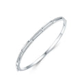 SZ428 Fine Bangle 925 Sterling Silver Micro Inlaid Zircon Double Wire Minimalist Open Bracelet for Women Jewelry Making