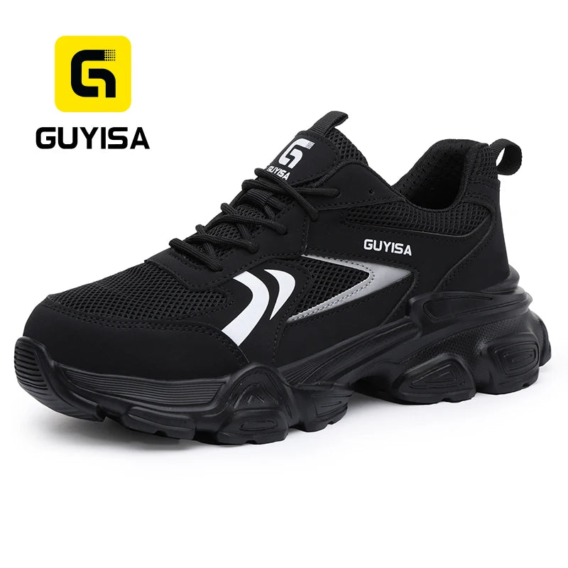 GUYISA Dad Series New Fashion Microfiber Upper European Standard Steel Toe Rubber and Plastic Sole New Style Security Boots