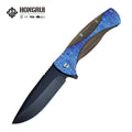 Hongrui 2026 New Desgin Hunting Folding Knife Retro Pattern Survival Knife 3cr13 Stainless Steel Blade and 3D Printing Handle