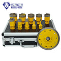 10pcs M14 Diamond Vacuum Brazed Hole Saw Cutter Set Diamond Drill Bit with X Turbo Saw Blade