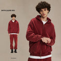 SK 360G Men's Retro Trendy Solid Pattern Zip-Up Winter Hoodie XL Oversize Fit Custom Brand Plain Dyed Sweatshirt