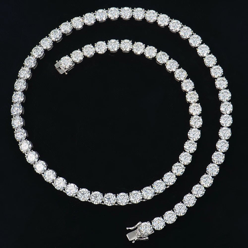 Xingyue 6mm Men Women Jewelry 925 Sterling Silver Vvs Diamond Mossanite Moissanite Tennis Necklace Chain with Gra Certificate