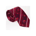Claret Red Navy Blue Shawl Pattern & Striped Italian Pattern Handmade Tie
