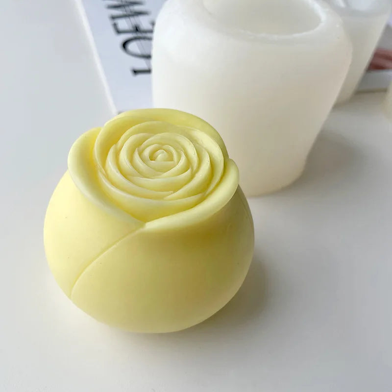 Large Peony Candle Silicone Mold DIY Rose Cake Chocolate Soap Silicone Mold Valentine's Day Gift Rose Flower