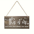 Playwood Board Rustic Farmhouse Wall Decor Wooden Crafts Decorative Pendant Sign for Bathroom Hanging Wooden Plank Sign