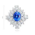 2025 Luxury GRA Lab Grown Cobalt Spinel Gemstone Rings 925 Sterling Silver Wedding and Anniversary Couple Set