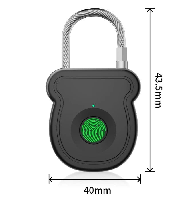 Smart Fingerprint Padlock Outdoor Luggage Fingerprint Lock Stainless Steel Door Cabinet Padlock