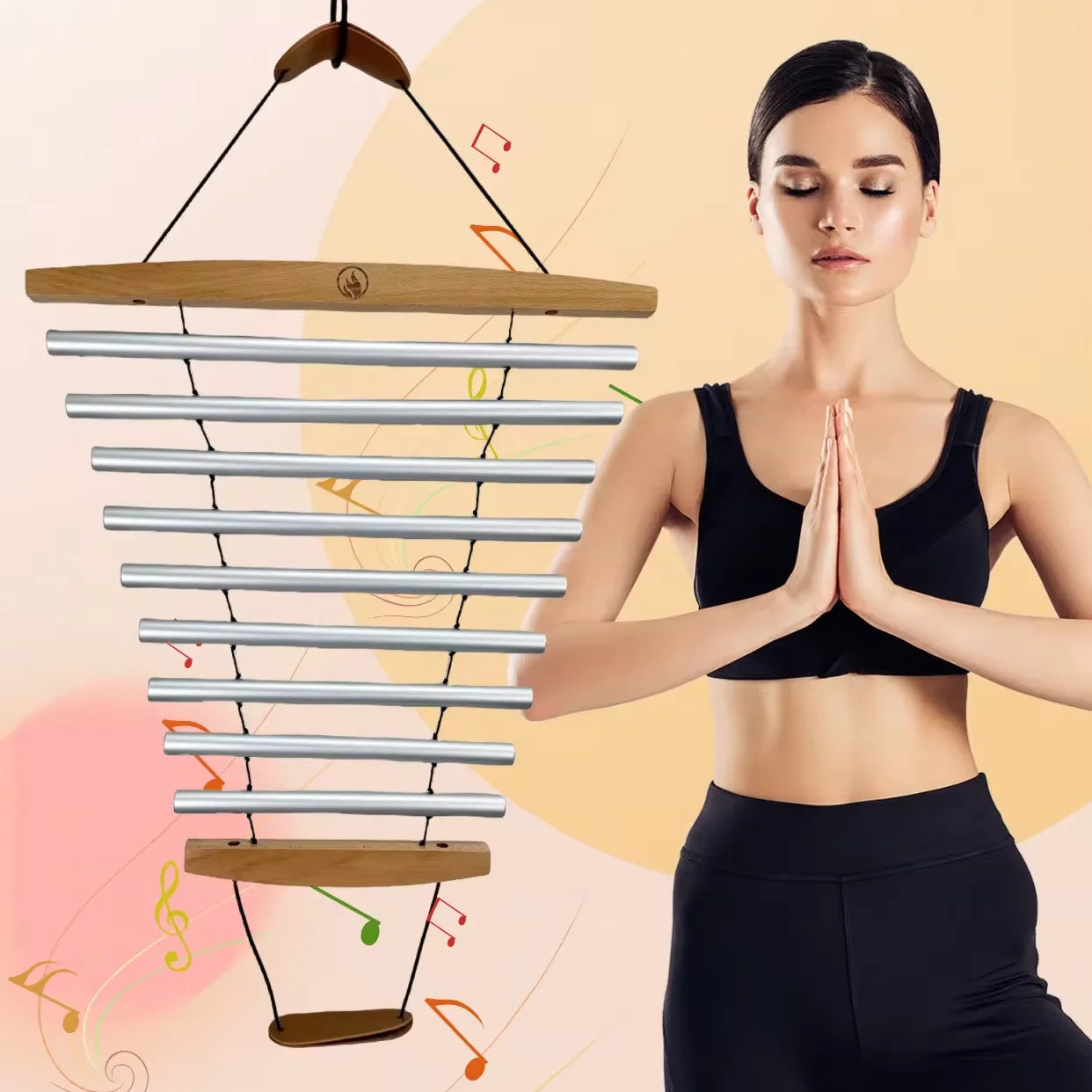 432HZ in Stock HarmonyWave Sound Stick Swing Chime Durable Sound Healing Instrument for Yoga and Relaxation Cardinal Wind Chimes