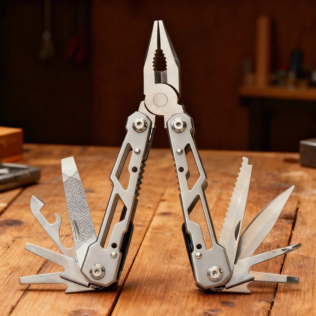 Multitools Christmas Gift 15 in 1 Pliers Folding Knife Set EDC Kit for Camping Hiking