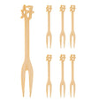 Disposable Biodegradable Eco-Friendly Bamboo Mini Forks Small Appetizer Bamboo Picks for Parties