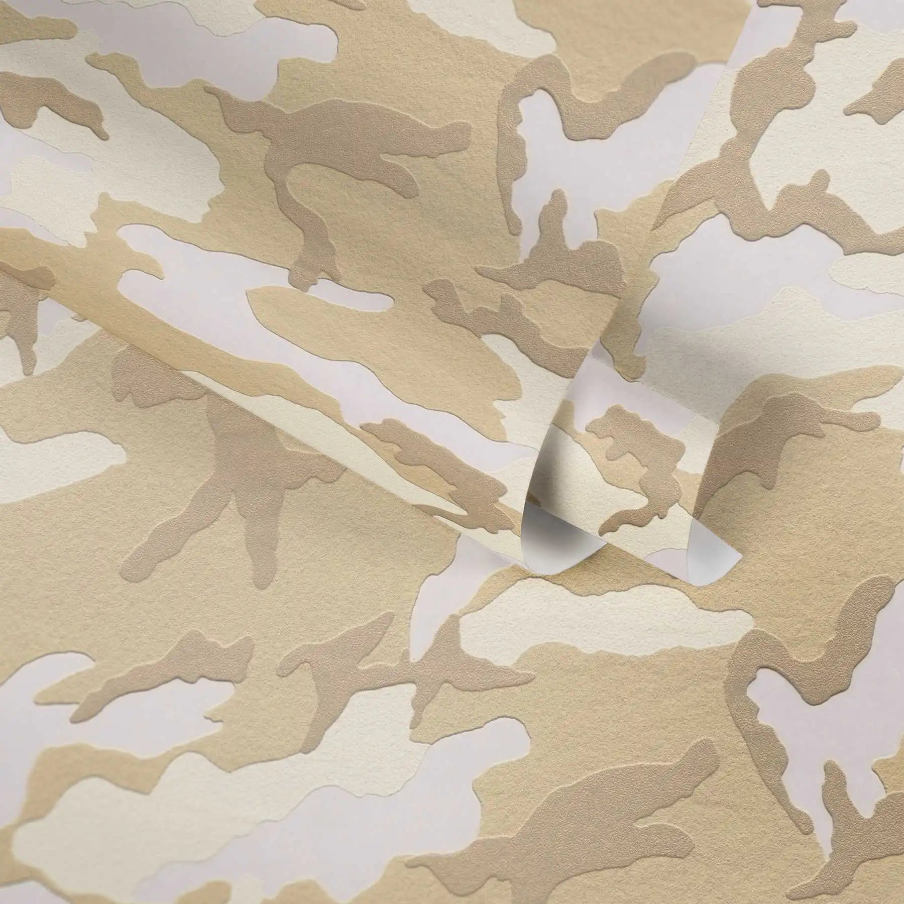 Made Germany Fancy Beige Brown White Non Woven Vinyl Wallpaper Rolls Highly Wash-Resistant for Living Room Kitchen 1005x053m