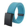 RST 1.5 Inch Wide Casual Style Cotton Webbing Belt Woven Web Canvas Belt with Iron Flap  Buckle for Men and Women 38mm