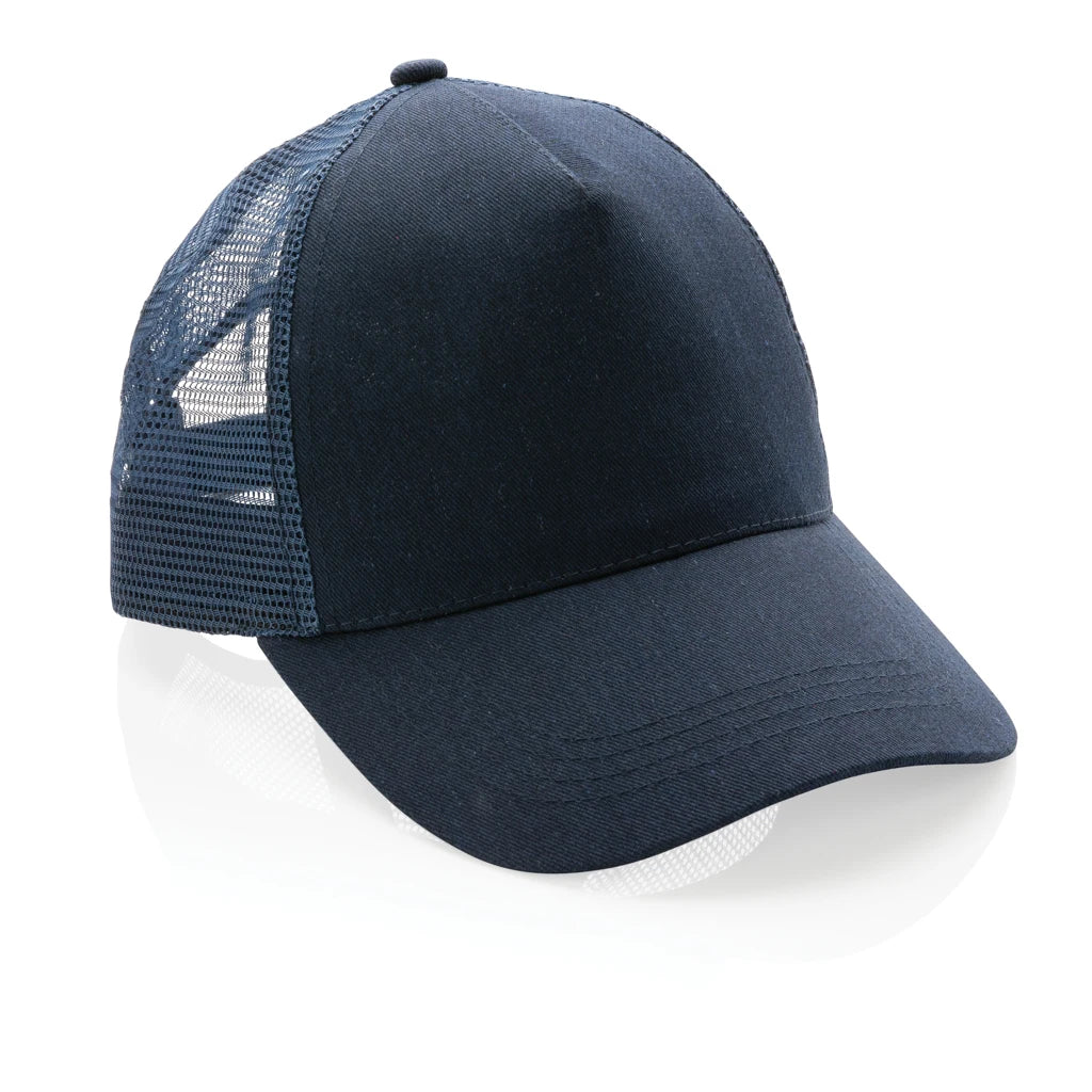 5 Panels Brushed Cotton Trucker Hats Tricks Cap Design
