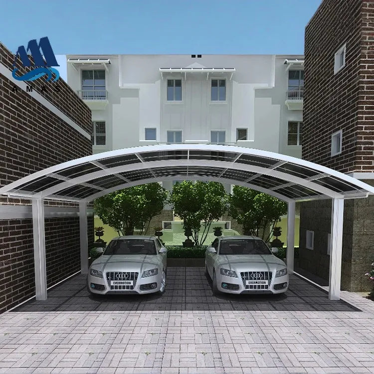 UV-Resistant Aluminum Alloy Frame Polycarbonate Roof Carport for Car Parking and Vehicle Protection