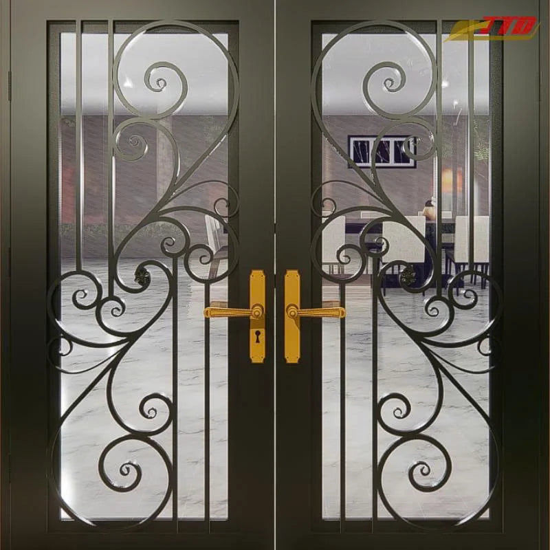 Custom Wrought Iron Steel Waterproof Vietnam Artistic Main Designs for Modern Homes Classic House Entrances 3-Year Warranty