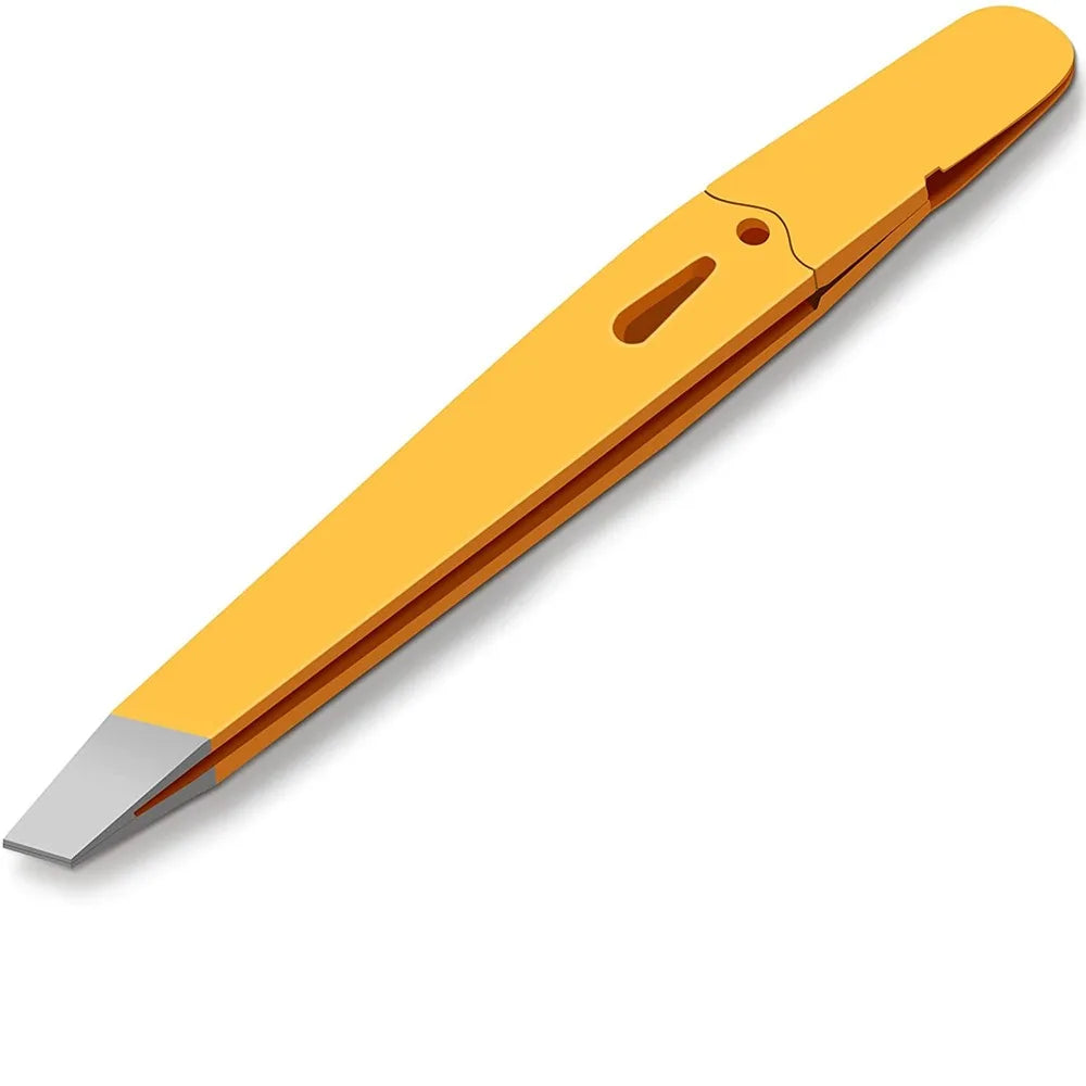 Orange Stainless Steel Fine Hairs Eyebrows Tweezers Slanted Eye Brow Clips Removal Pointed Tip Makeup Tools Colorful Beauty